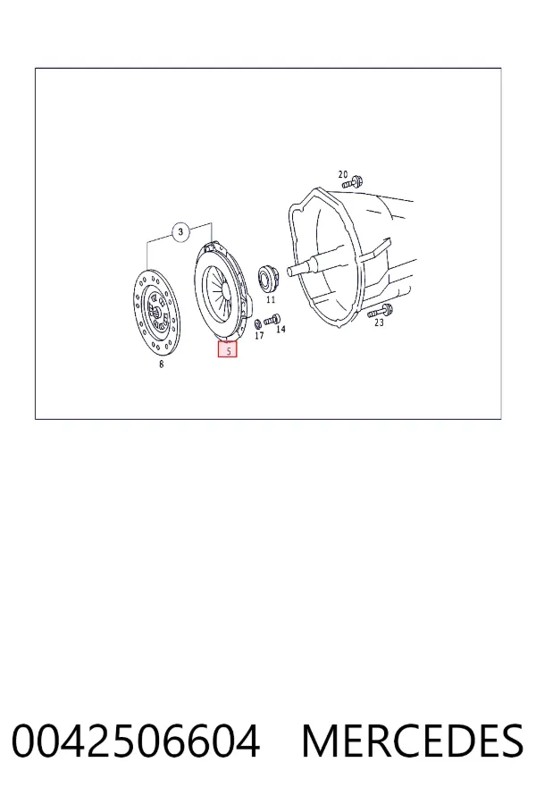 Пелюстковий кошик зчеплення Mercedes A0042506604 ціна, від 133.11 USD