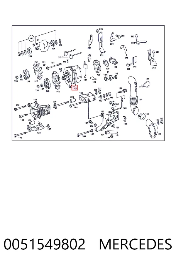 A0051549802 Mercedes Авто генератор