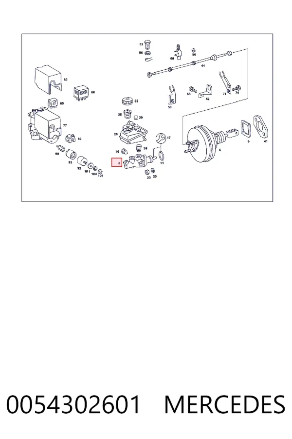 Купити A0054302601 Mercedes Головний гальмівний циліндр