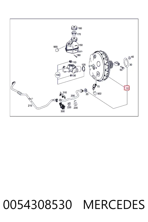Вакуумника Mercedes A0054308530 ціна, від 50.90 USD