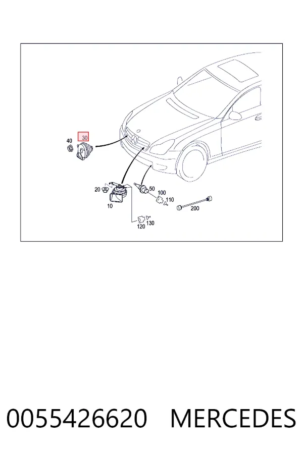 Сигнал низької тональності Mercedes A0055426620 ціна, від 10.14 USD