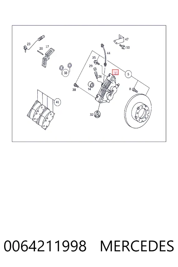 Супорт тормзной Mercedes A0064211998