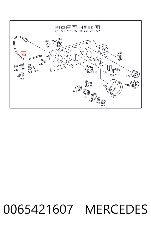 Трос спідометра A0065421607 Mercedes