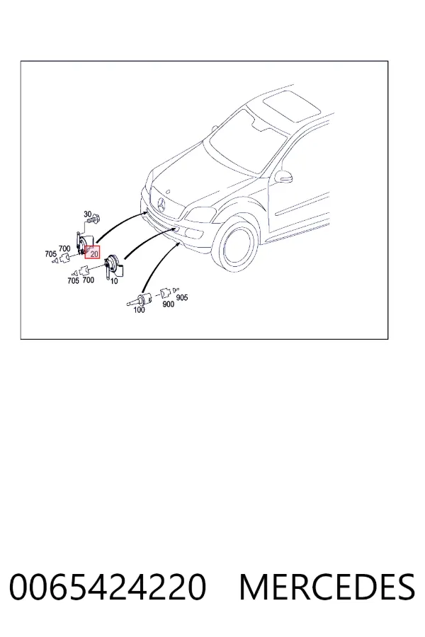 Сигнал звуковий (клаксон) A0065424220 Mercedes