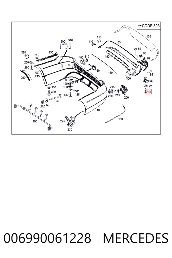  Mercedes A0069900612 ціна, від 10.87 USD