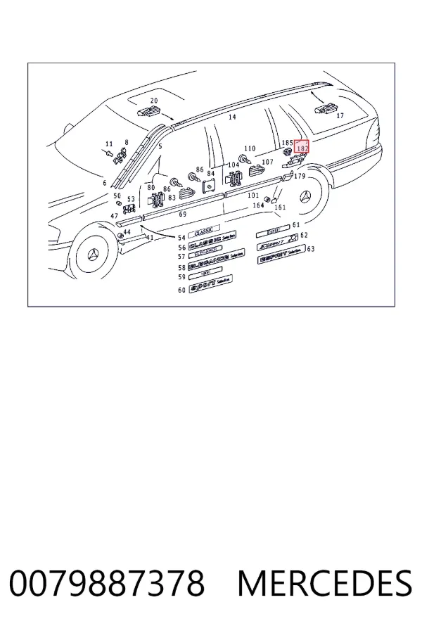  Mercedes A0079887378 ціна, від 2.74 USD