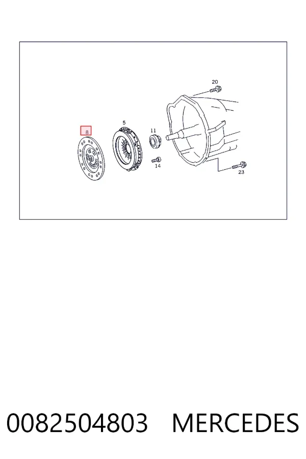 Диск зчеплення A0082504803 Mercedes