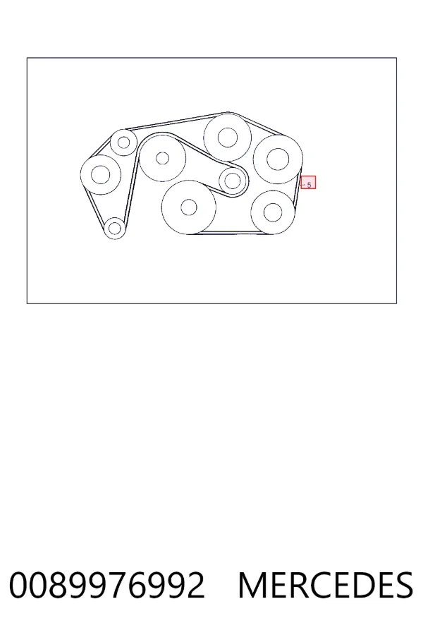 Ремінь кондиціонера Mercedes A0089976992