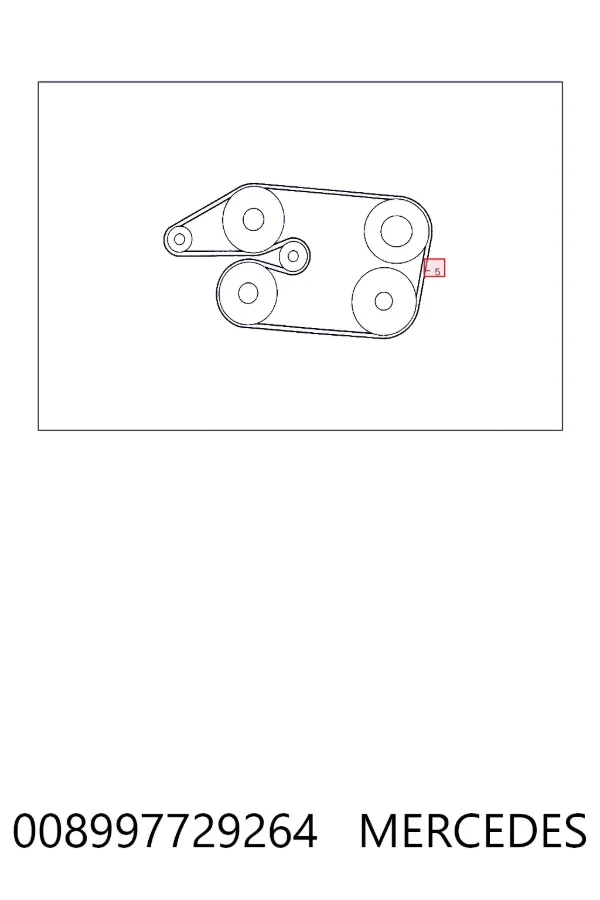 A0089977292 Mercedes Поліклиновий ремінь