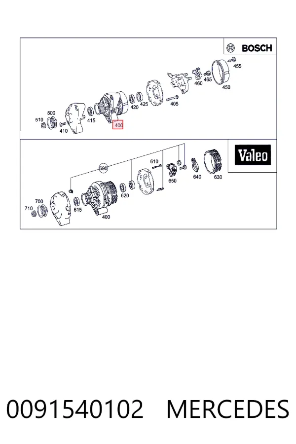 Купити A0091540102 Mercedes Генератор