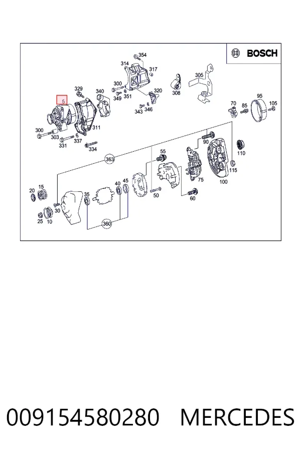 A0091545802 Mercedes Авто генератор