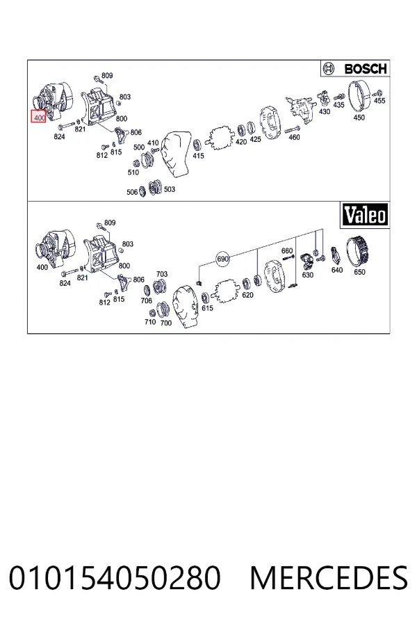 A0101540502 Mercedes Авто генератор