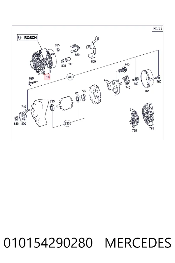 Генератор Mercedes A0101542902 ціна, від 121.30 USD