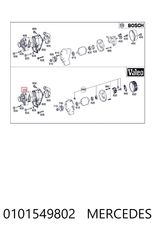 Генератор A0101549802 Mercedes