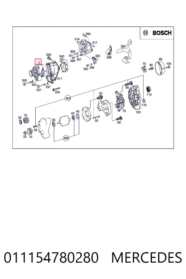 Генератор A0111547802 Mercedes