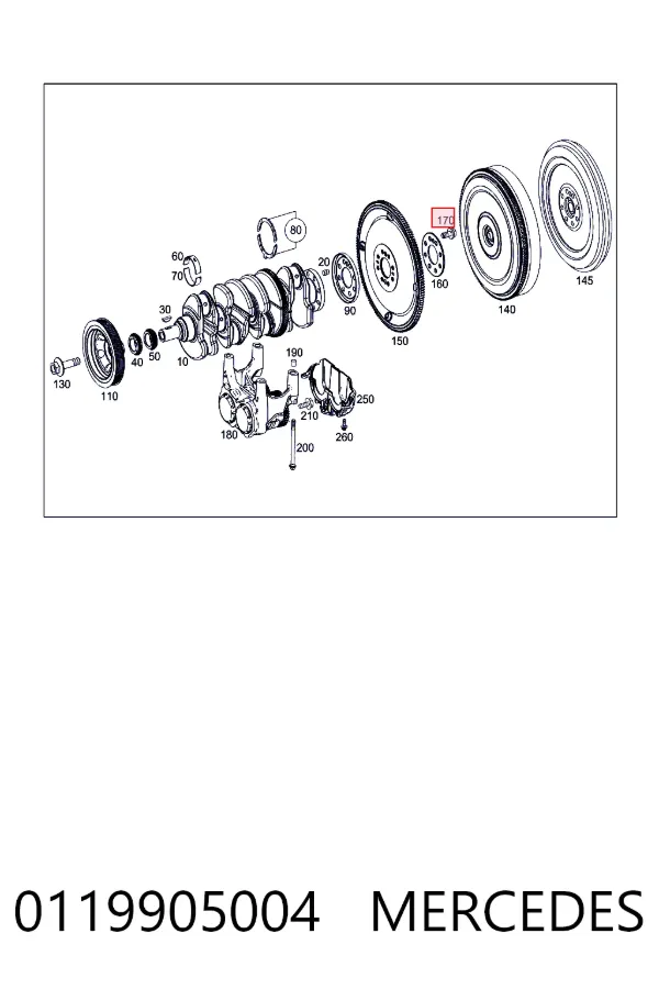  Mercedes A0119905004 ціна, від 1.27 USD