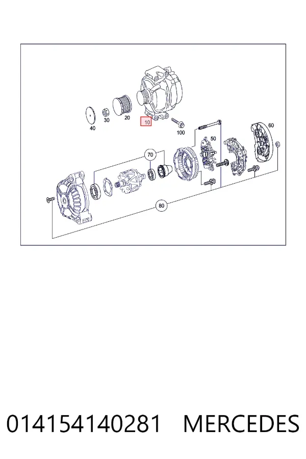 Генератор Mercedes A0141541402 ціна, від 215.68 USD
