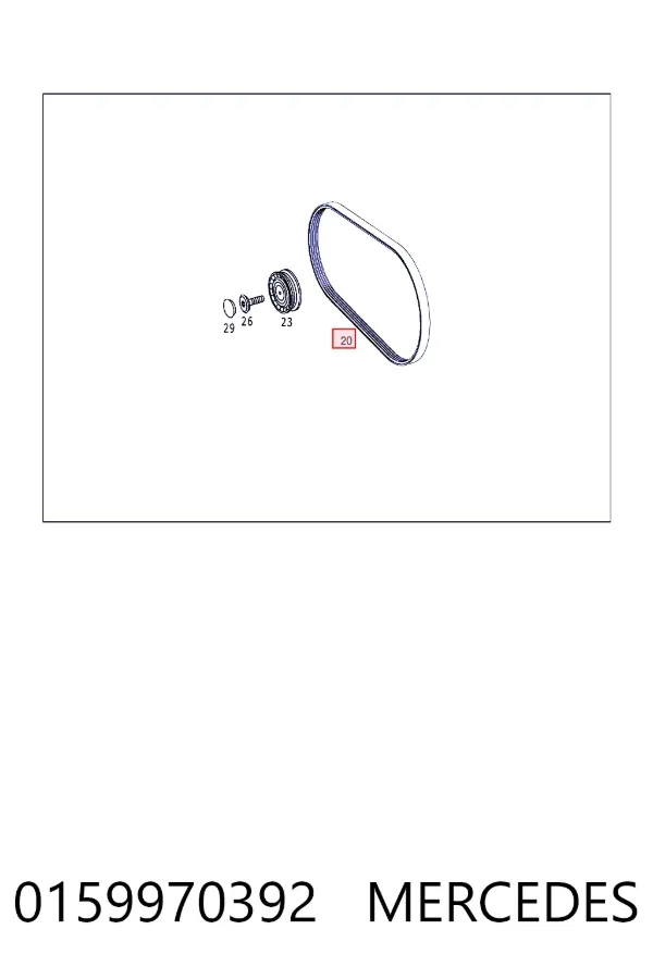 Клиновий ремінь Mercedes A0159970392 ціна, від 23.70 USD