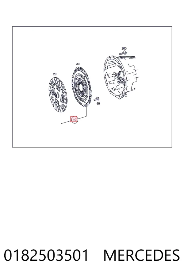 Зчеплення A0182503501 Mercedes