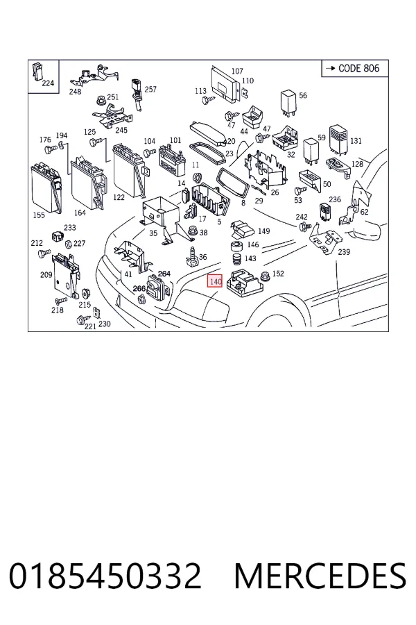 A0185450332 Mercedes Блок електронного управління