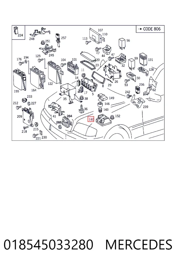 Електронний блок керування двигуном A0185450332 Mercedes