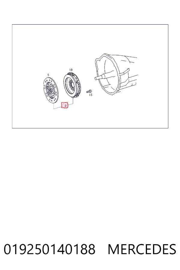 Комплект зчеплення (3 частини) Mercedes A0192501401 ціна, від 276.21 USD