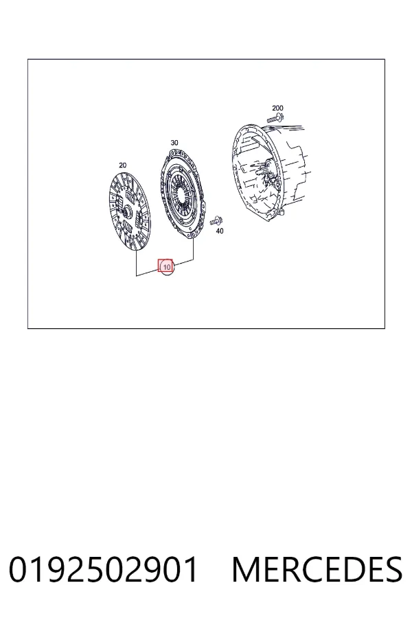 Комплект зчеплення  Mercedes A0192502901