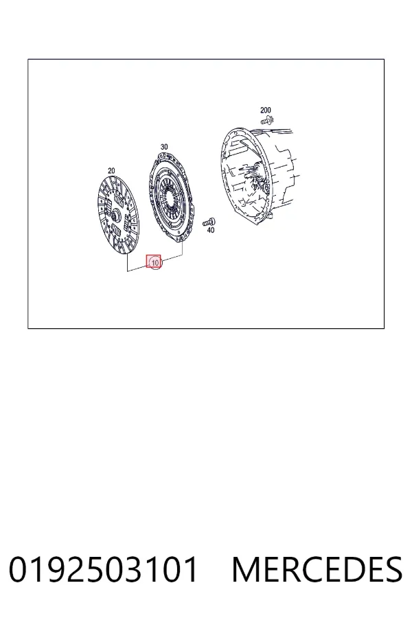 Зчеплення A0192503101 Mercedes