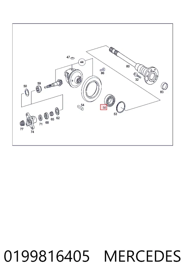 Купити A0199816405 Mercedes 