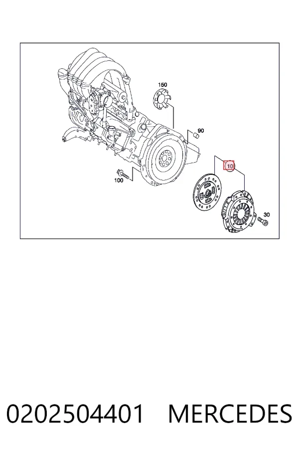 Комплект зчеплення  Mercedes A0202504401