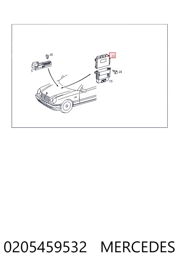 Блок управління акпп Mercedes A0205459532