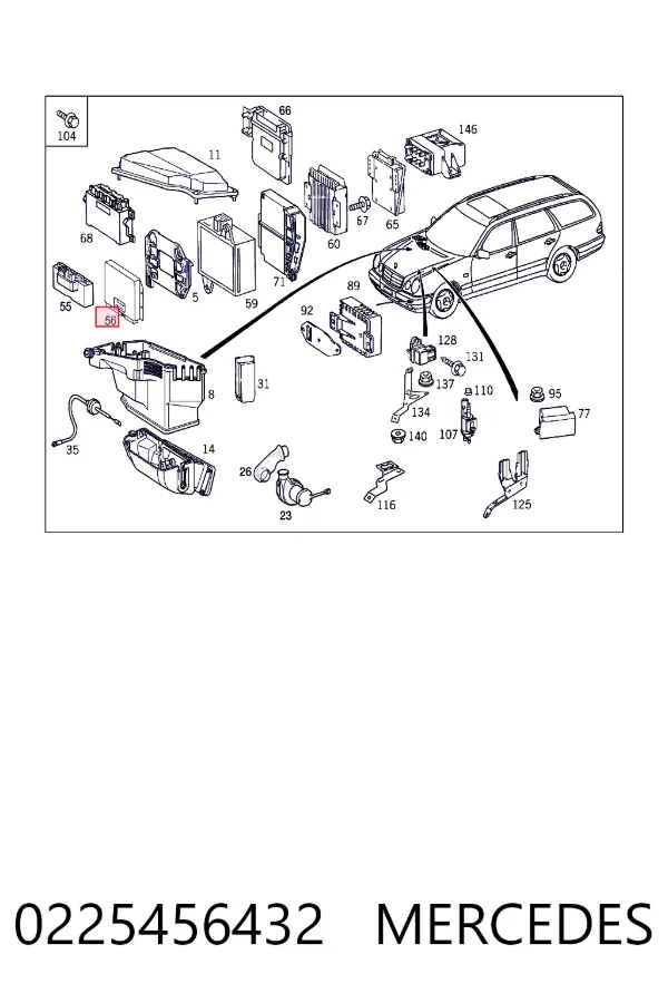 Блок керування ESP A0225456432 Mercedes