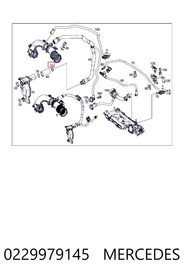 Купити A0229979145 Mercedes Прокладка кришки горловини, маслозаливної