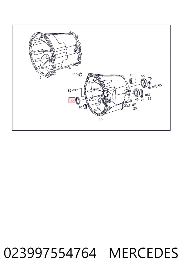 A0239975547 Mercedes Сальник АКПП/КПП, вхідного/первинного вала