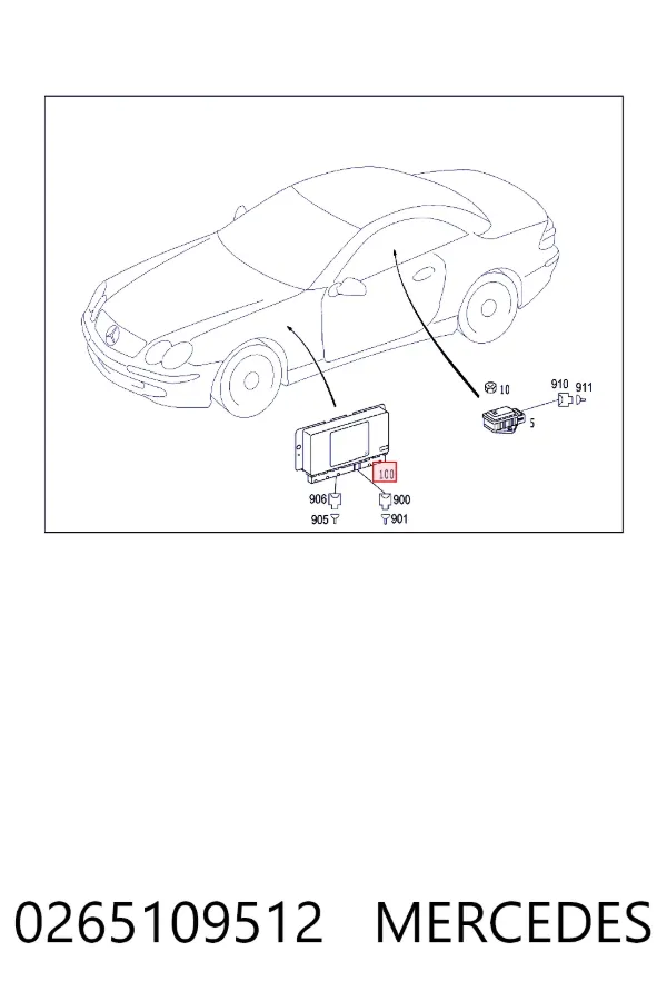 Блок керування ESP 0265109512 Mercedes