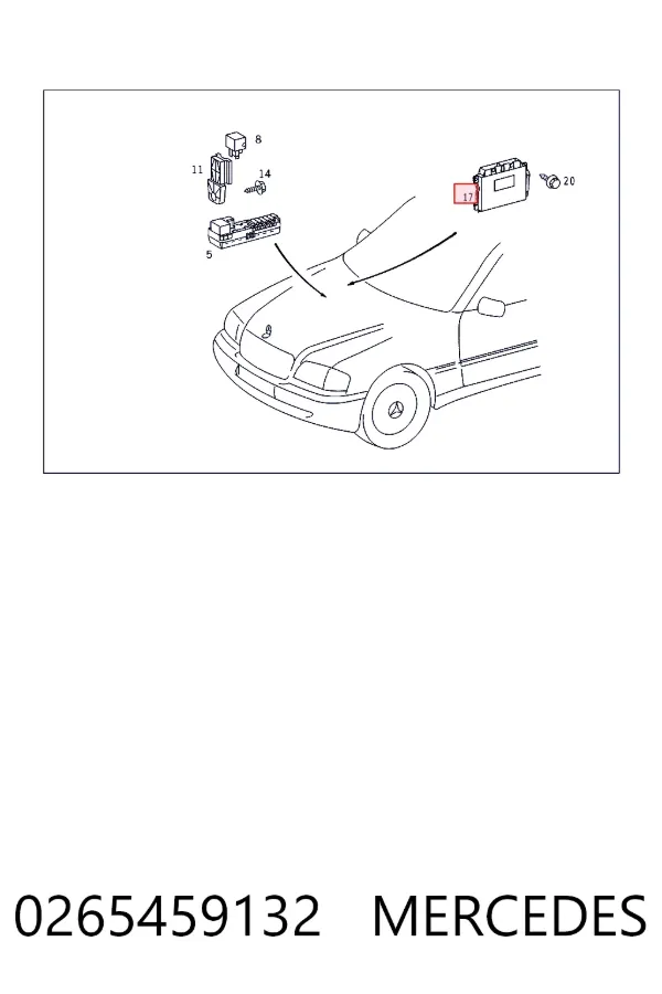 Механізм управління КПП Mercedes A0265459132 ціна, від 15.20 USD