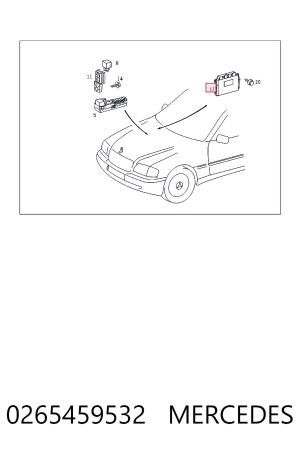 Модуль (ЕБУ) АКПП електронний A0265459532 Mercedes