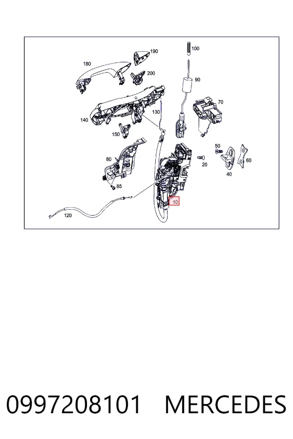 A0997208101 Mercedes Замок водійських дверей