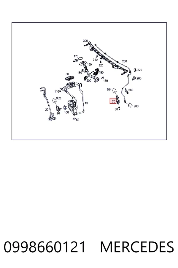 Купити A0998660121 Mercedes Мотор омивача лобового скла