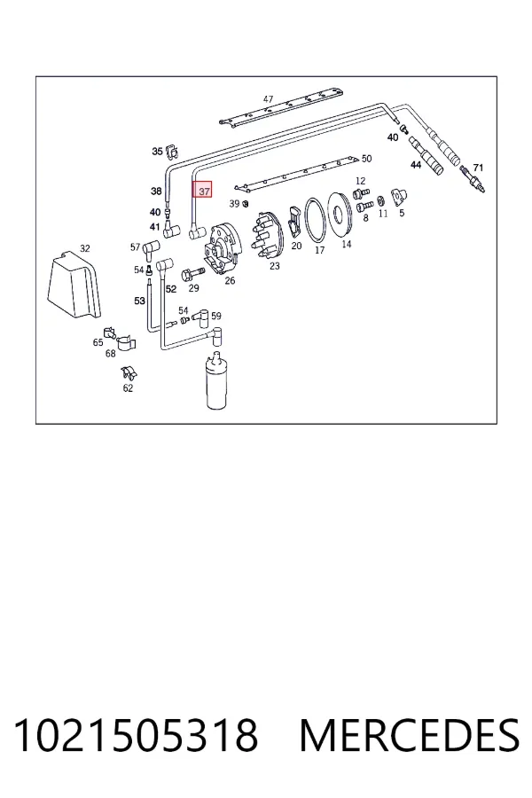 Високовольтні дроти A1021505318 Mercedes