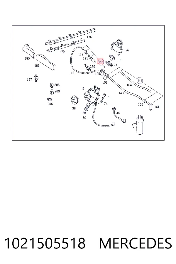 Дріт високовольтний Mercedes A1021505518
