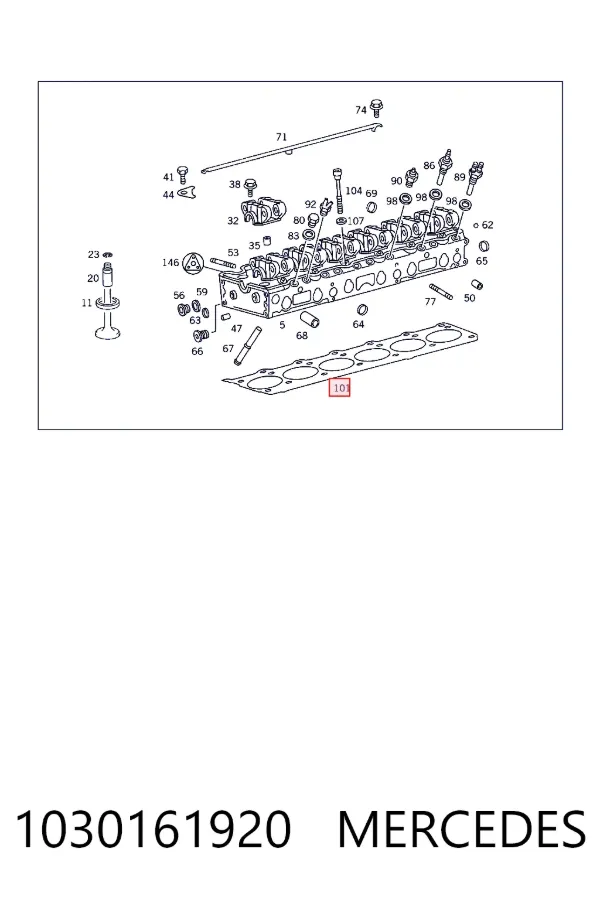 Прокладка ГБЦ A1030161920 Mercedes