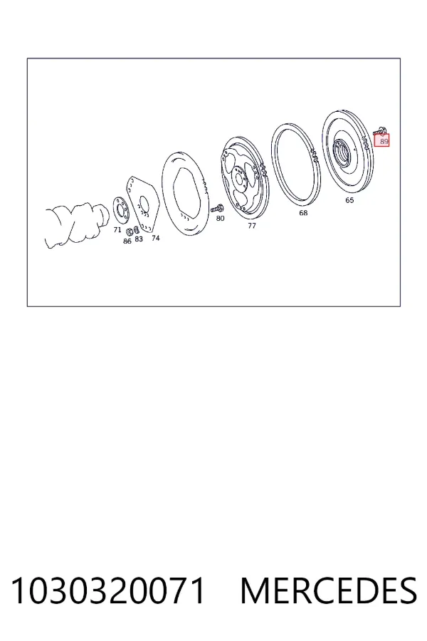 Купити A1030320071 Mercedes Болт кріплення маховика