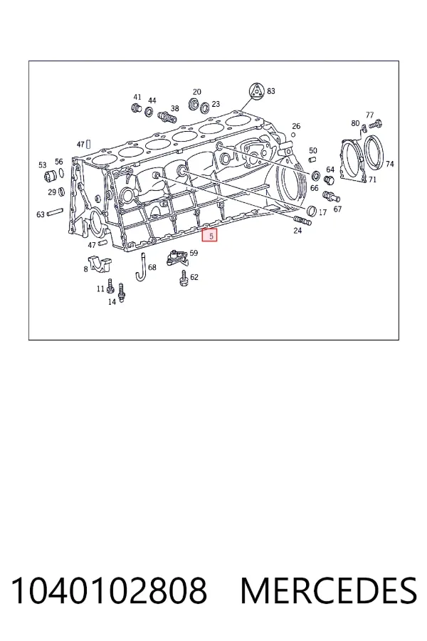Блок двигуна Mercedes A1040102808 ціна, від 902.30 USD