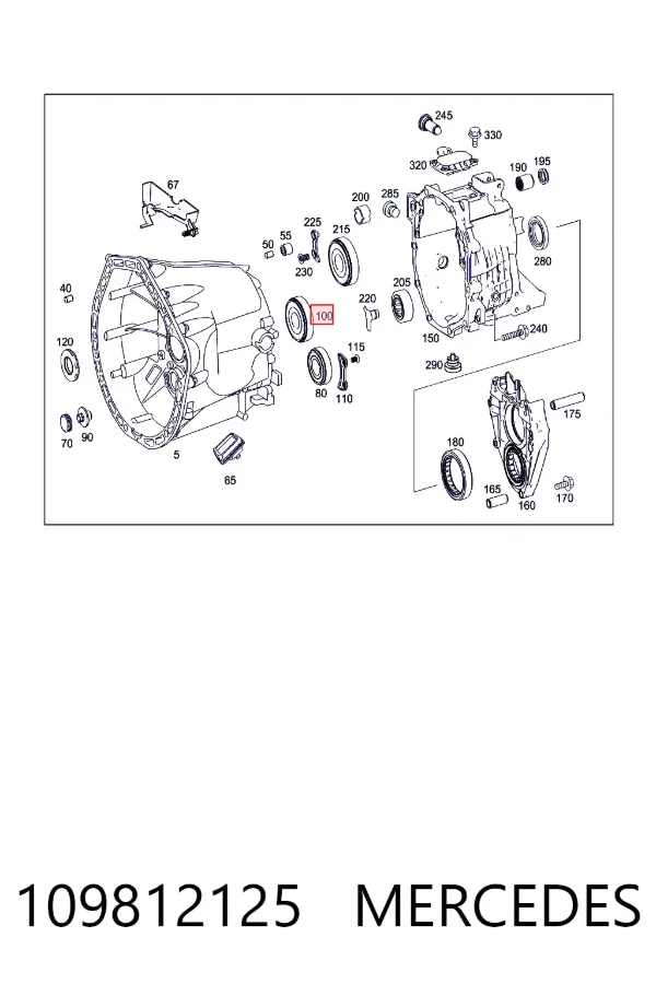 A0109812125 Mercedes Підшипник вторинного вала коробки