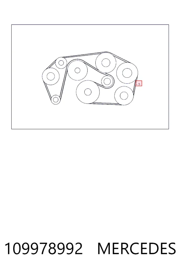 Купити A0109978992 Mercedes Ремінь генератора