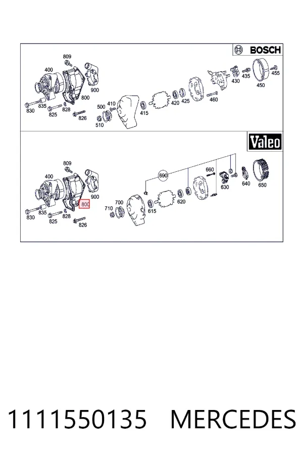 A1111550135 Mercedes Кронштейн кріплення генератора