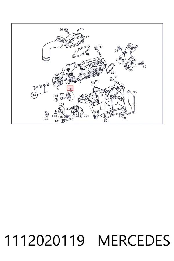 Купити A1112020119 Mercedes Ролик приводного ременя, паразитний