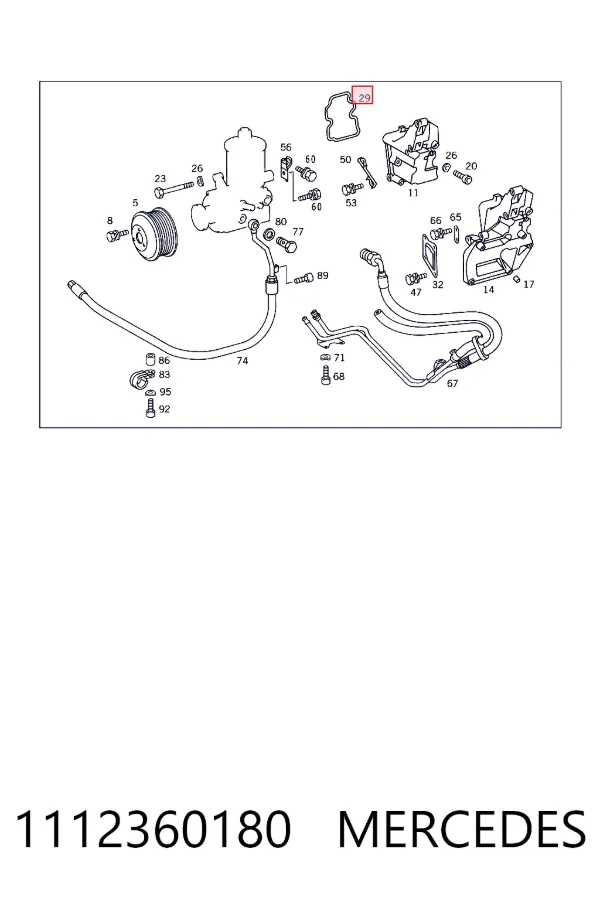 A1112360180 Mercedes Прокладка масляного насоса
