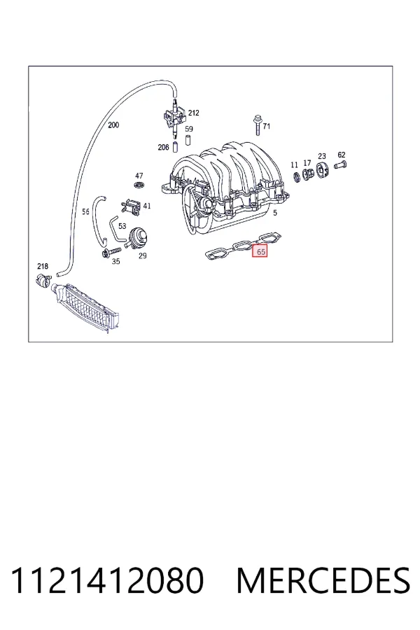 Купити A1121412080 Mercedes Прокладка впускного колектора